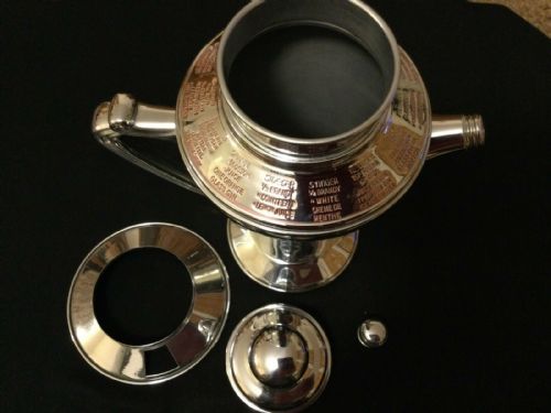 KEYSTON USA CHROME COCKTAIL RECIPE SHAKER C1930S - ADDITIONAL PHOTO 2