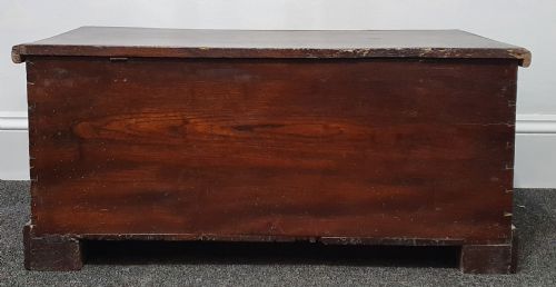 VICTORIAN WOODEN BLANKET CHEST 19TH CENTURY - ADDITIONAL PHOTO 1