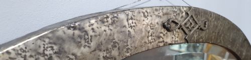 ARTS CRAFTS HAMMERED PEWTER MIRROR C1910 - ADDITIONAL PHOTO 1