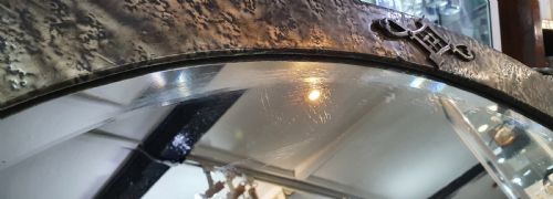 ARTS CRAFTS HAMMERED PEWTER MIRROR C1910 - ADDITIONAL PHOTO 5