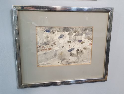 JOHN KNAPP FISHER 19312015 'FISHGUARD WATERCOLOUR AND INK - ADDITIONAL PHOTO 3
