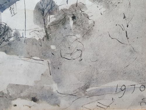 JOHN KNAPP FISHER 19312015 'FISHGUARD WATERCOLOUR AND INK - ADDITIONAL PHOTO 1