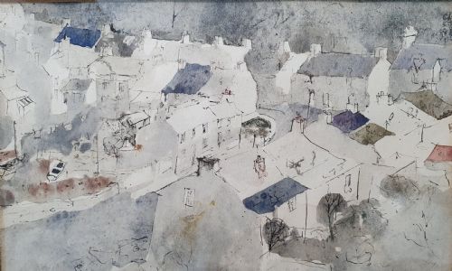 JOHN KNAPP FISHER 19312015 'FISHGUARD WATERCOLOUR AND INK - ADDITIONAL PHOTO 4