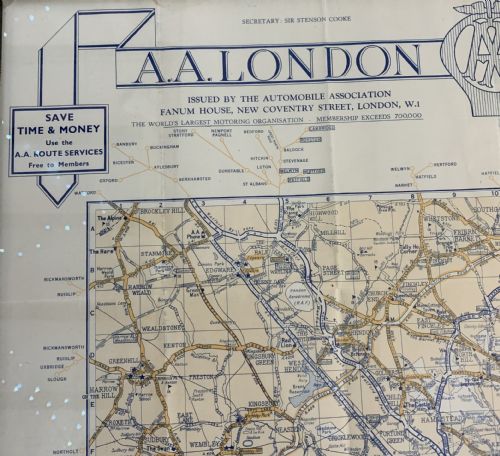 AA DUPLEX MAP OF LONDON C1930S - ADDITIONAL PHOTO 2
