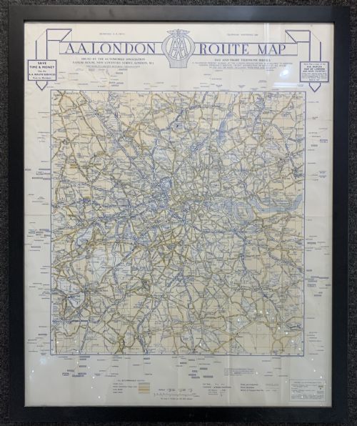 aa duplex map of london 1930s - CATEGORY: ANTIQUE MISCELLANEOUS - DATED 1930