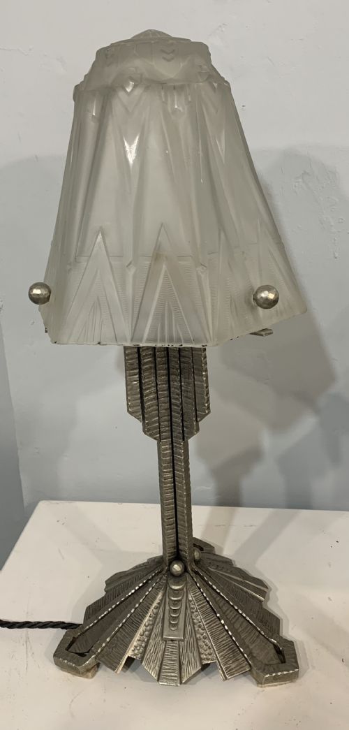 MULLERFRERES LUNEVILLE FRENCH ART DECO LAMP C1920 SIGNED - ADDITIONAL PHOTO 1