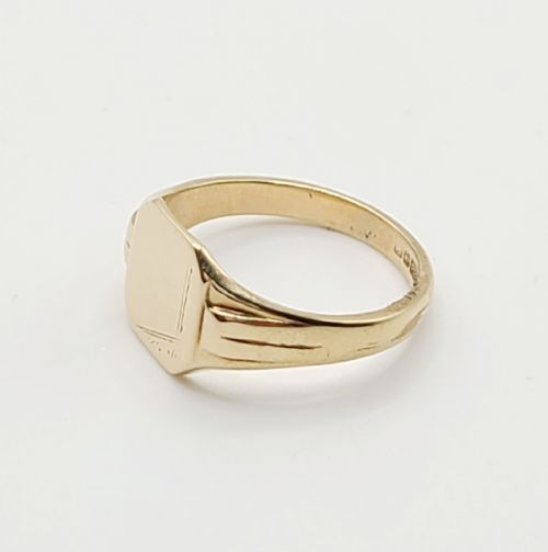 ARTDECO 9CT GOLD SIGNET RING T12 - ADDITIONAL PHOTO 1