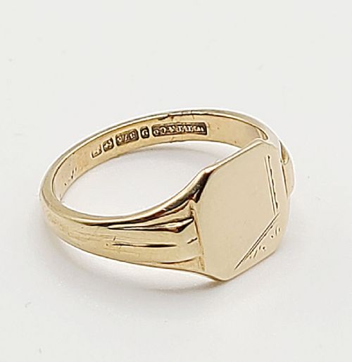 ARTDECO 9CT GOLD SIGNET RING T12 - ADDITIONAL PHOTO 3