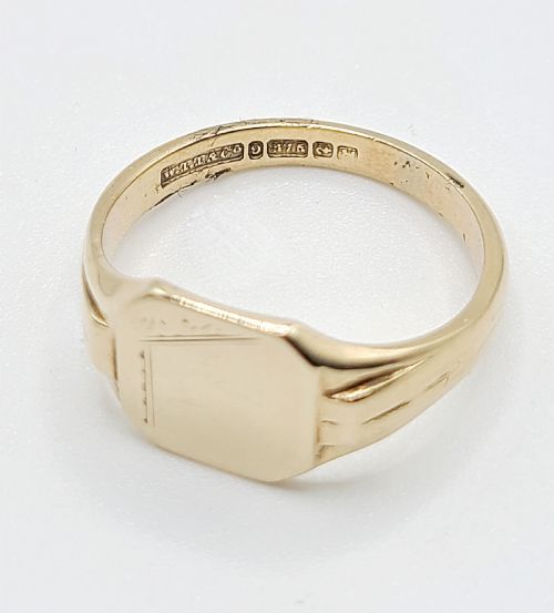 ARTDECO 9CT GOLD SIGNET RING T12 - ADDITIONAL PHOTO 5
