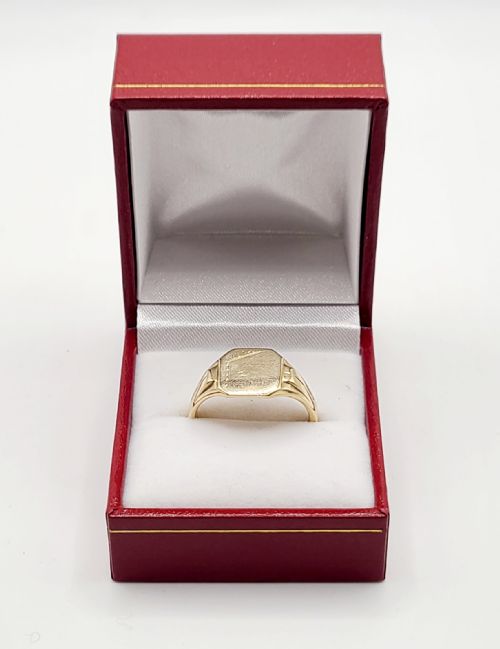 ARTDECO 9CT GOLD SIGNET RING T12 - ADDITIONAL PHOTO 7