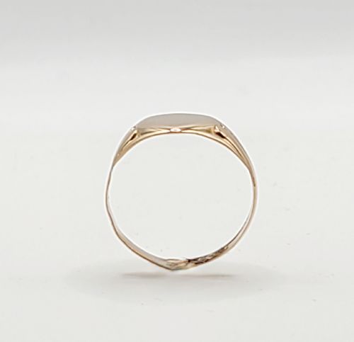 EDWARDIAN ART DECO MEN'S ROSE GOLD SHEILD CREST SIGNET RING R12 - ADDITIONAL PHOTO 6