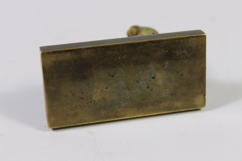 French Bronze of Pair of Seals Paperweight c1900 View V