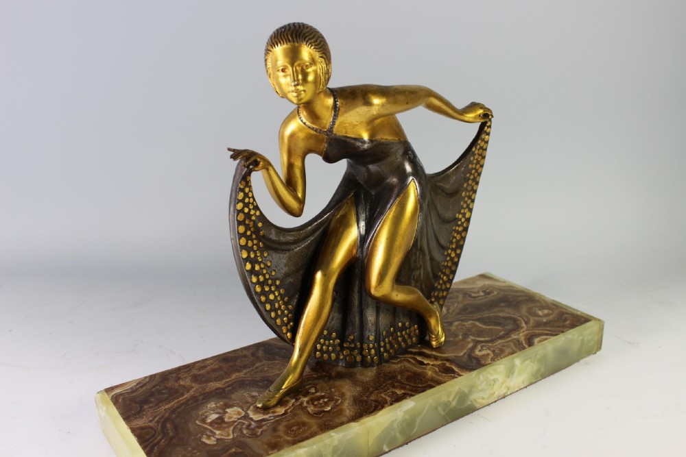 French Art Deco Bronze Dancer c.1930 View II