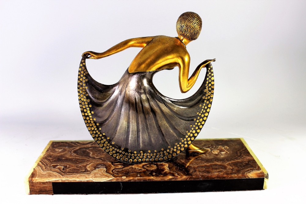 French Art Deco Bronze Dancer c.1930 View III