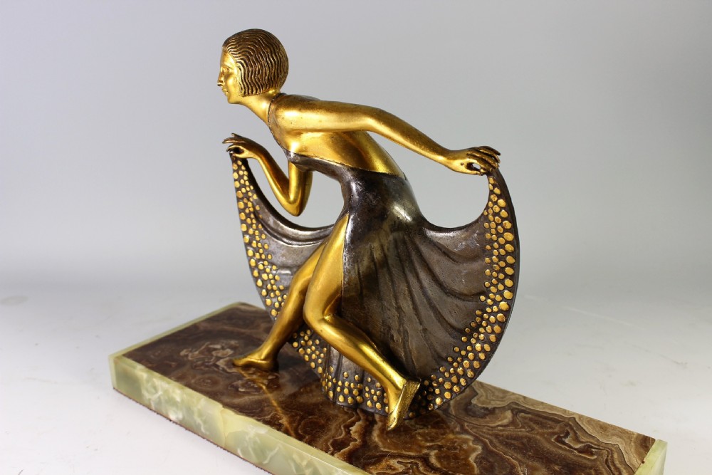 French Art Deco Bronze Dancer c.1930 View IV