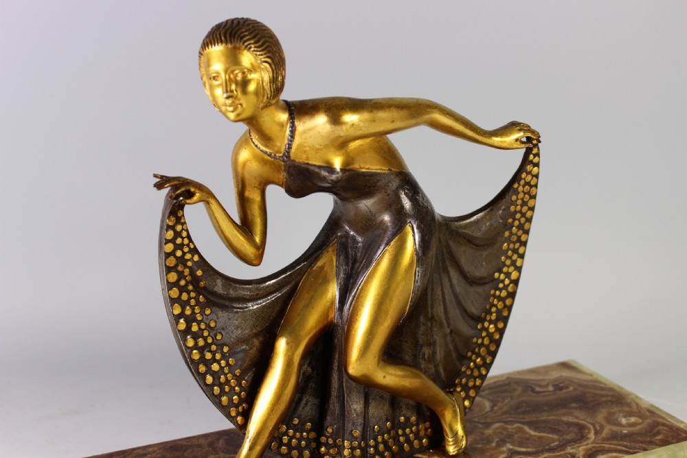 French Art Deco Bronze Dancer c.1930 View V