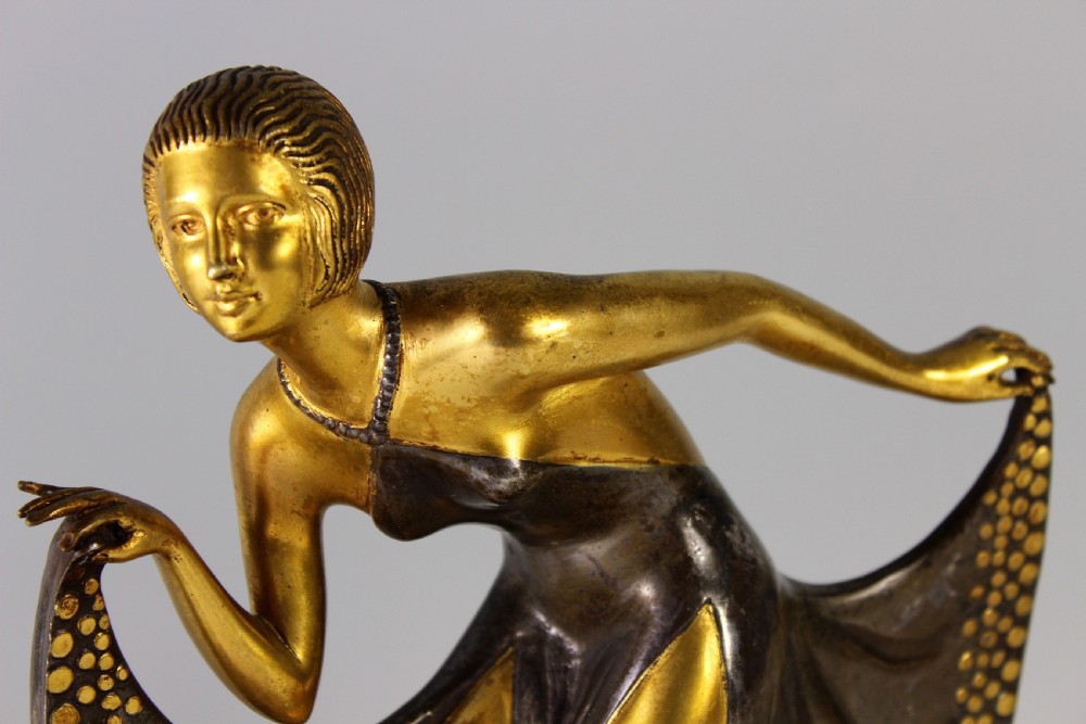 French Art Deco Bronze Dancer c.1930 View VII