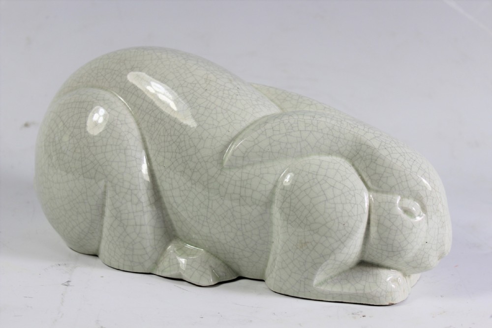 French Art Deco Rabbit by Lemanceau c1920 View III