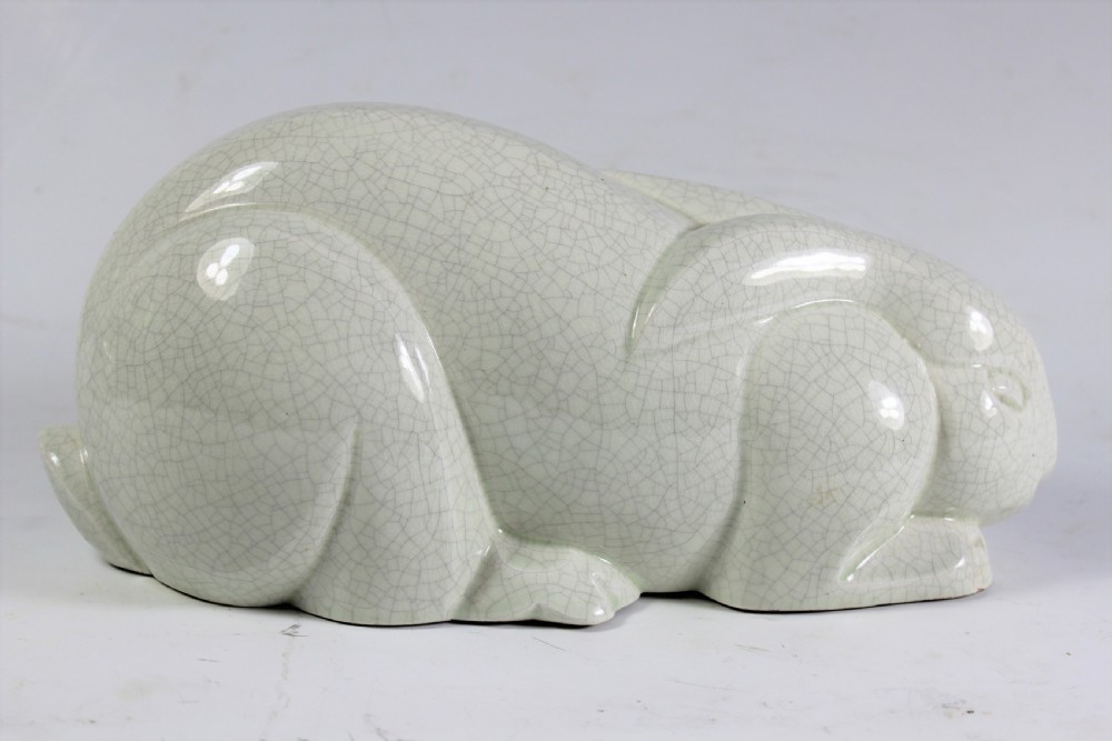 French Art Deco Rabbit by Lemanceau c1920 View IV