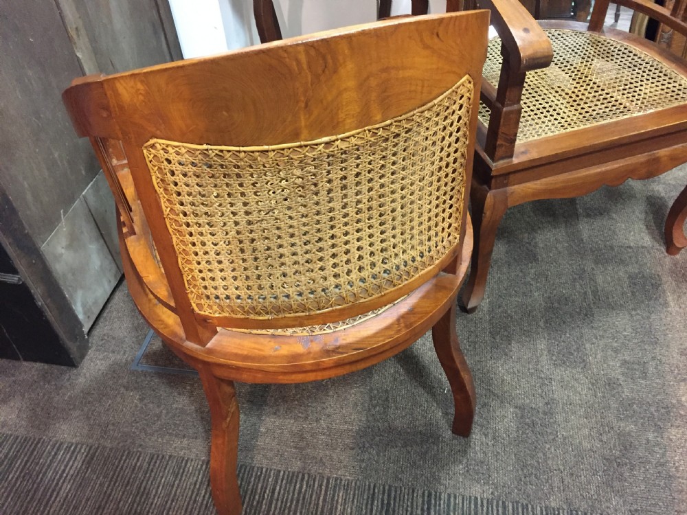Pair Art Deco Period Club/ Captain's Cane Chairs c.1930 View VI