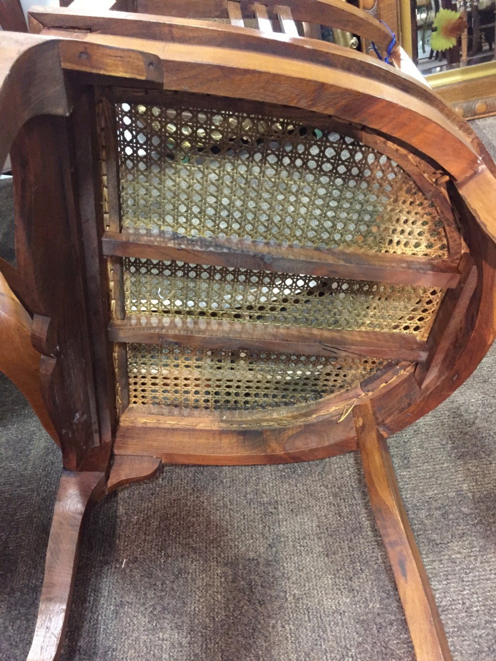 Pair Art Deco Period Club/ Captain's Cane Chairs c.1930 View IX