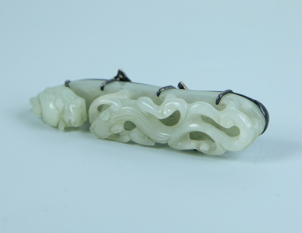 Chinese Jade Dragon Hook Early 19th Century