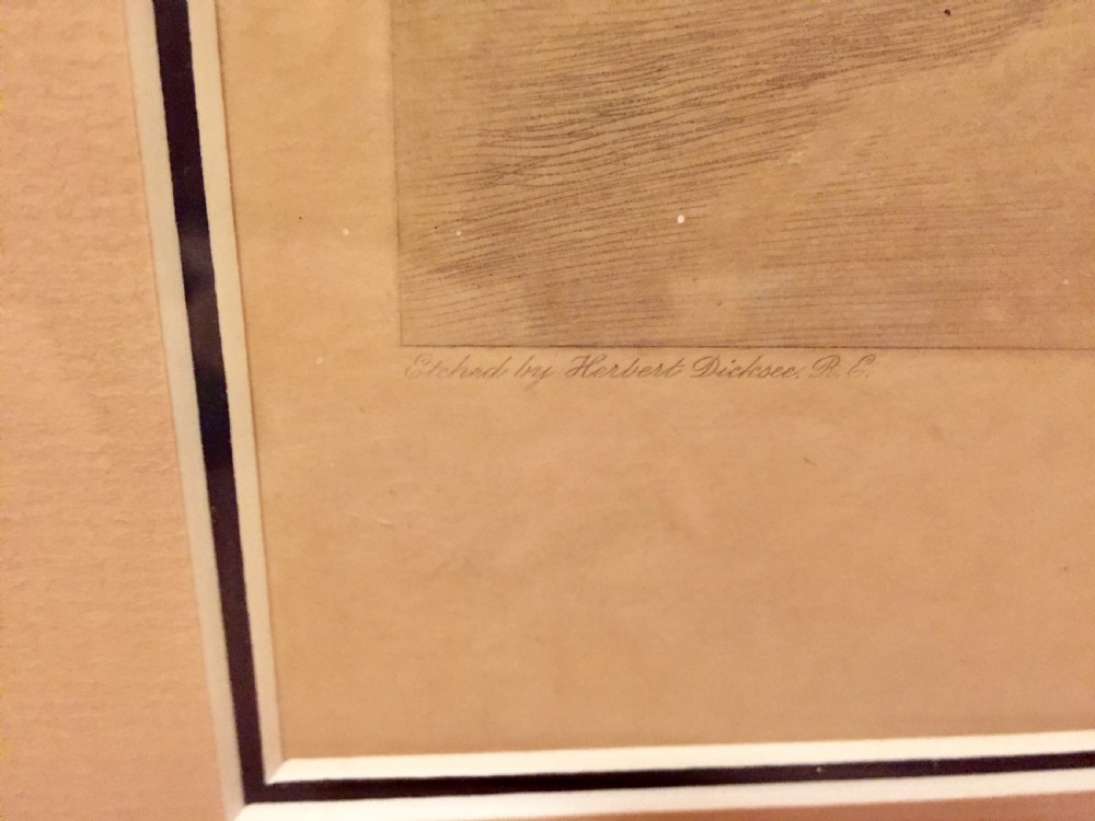 Herbert Dicksee signed original polar bear etching c1920 View IV