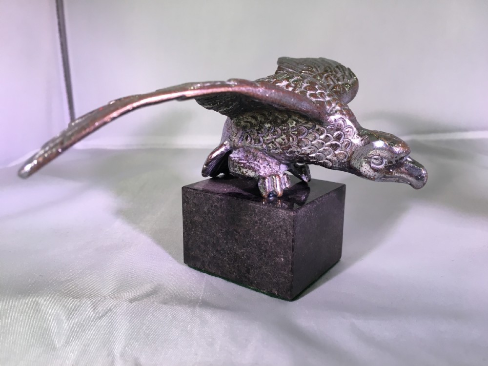 Art Deco Desmo Eagle Car Mascot c1930 View II