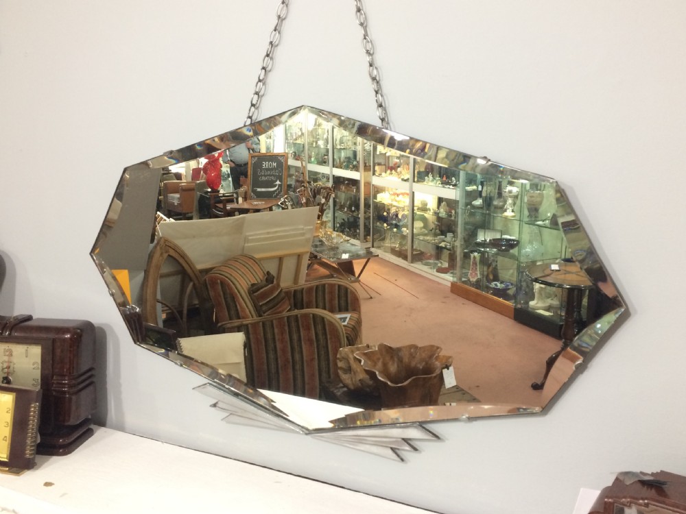 ART DECO GEOMETRIC WALL MIRROR C1930 View II