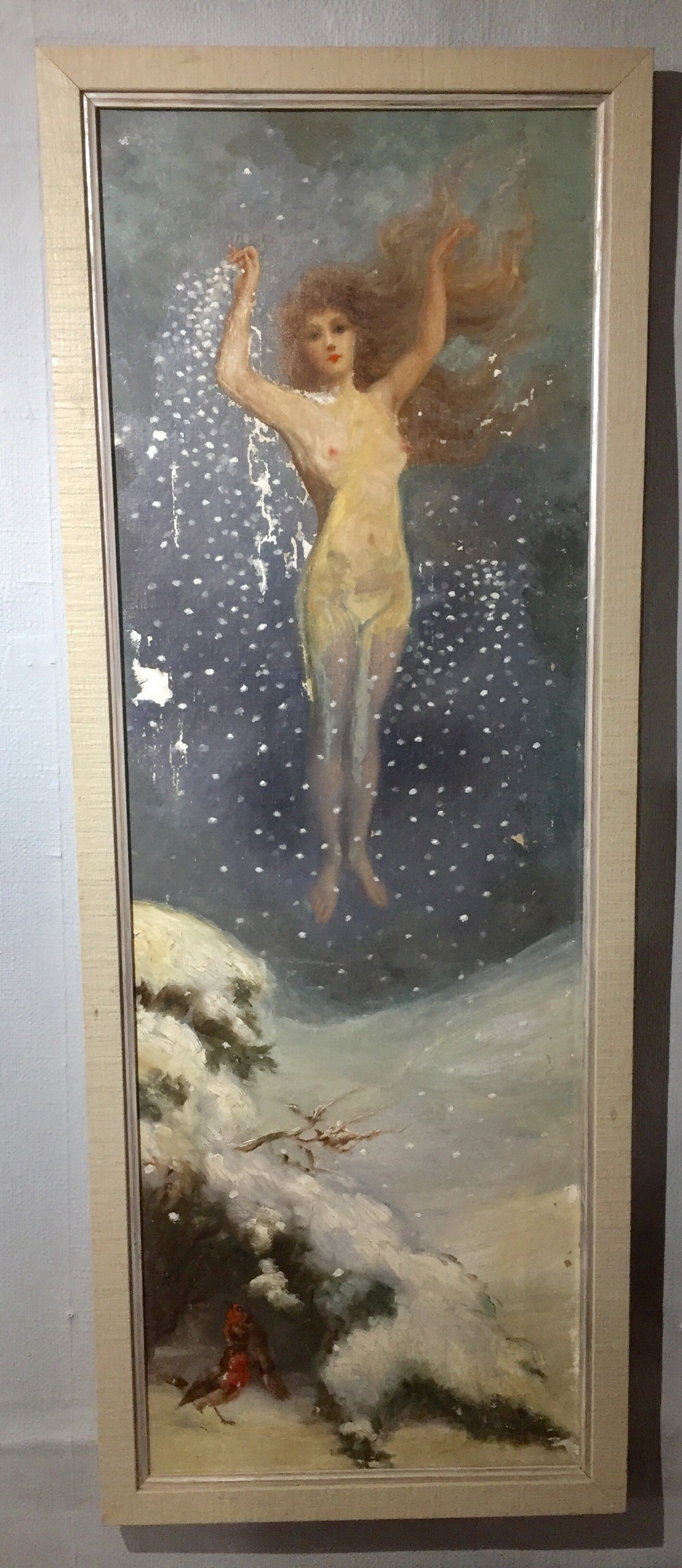 Art Nouveau nude female oil on canvas c1900