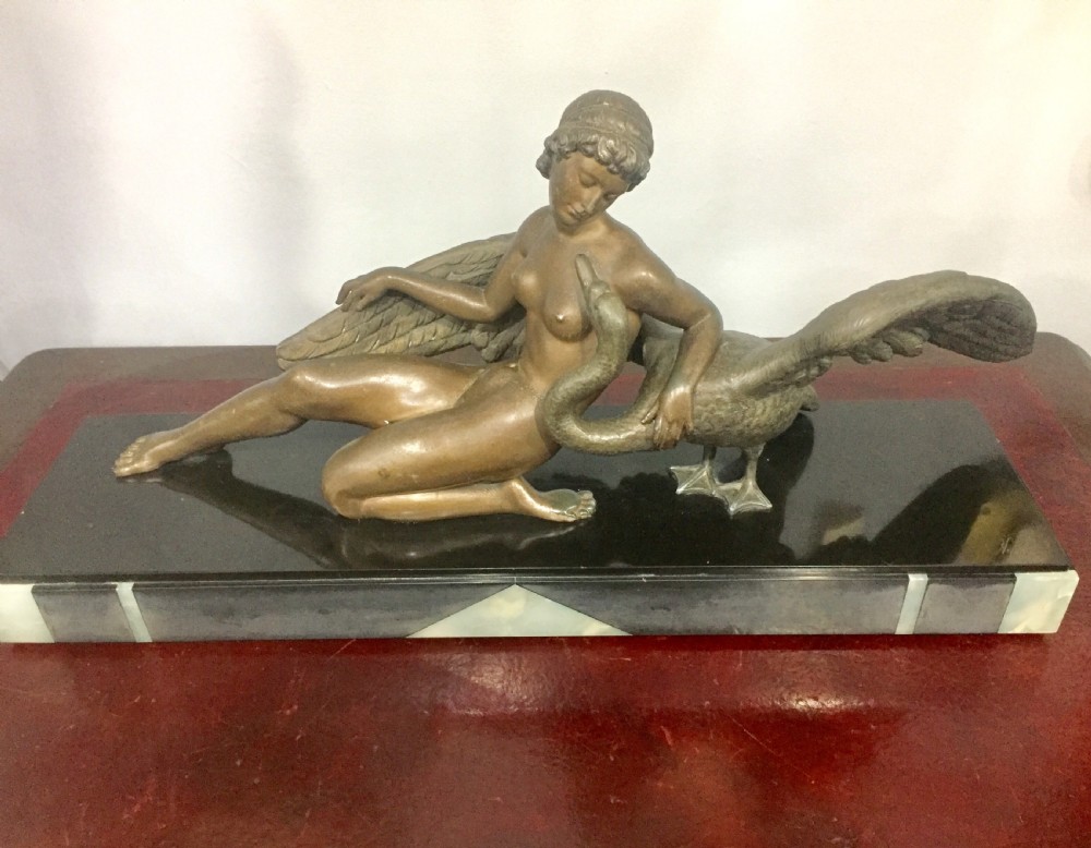 French Art Deco ‘Leda and the Swan’ c1930
