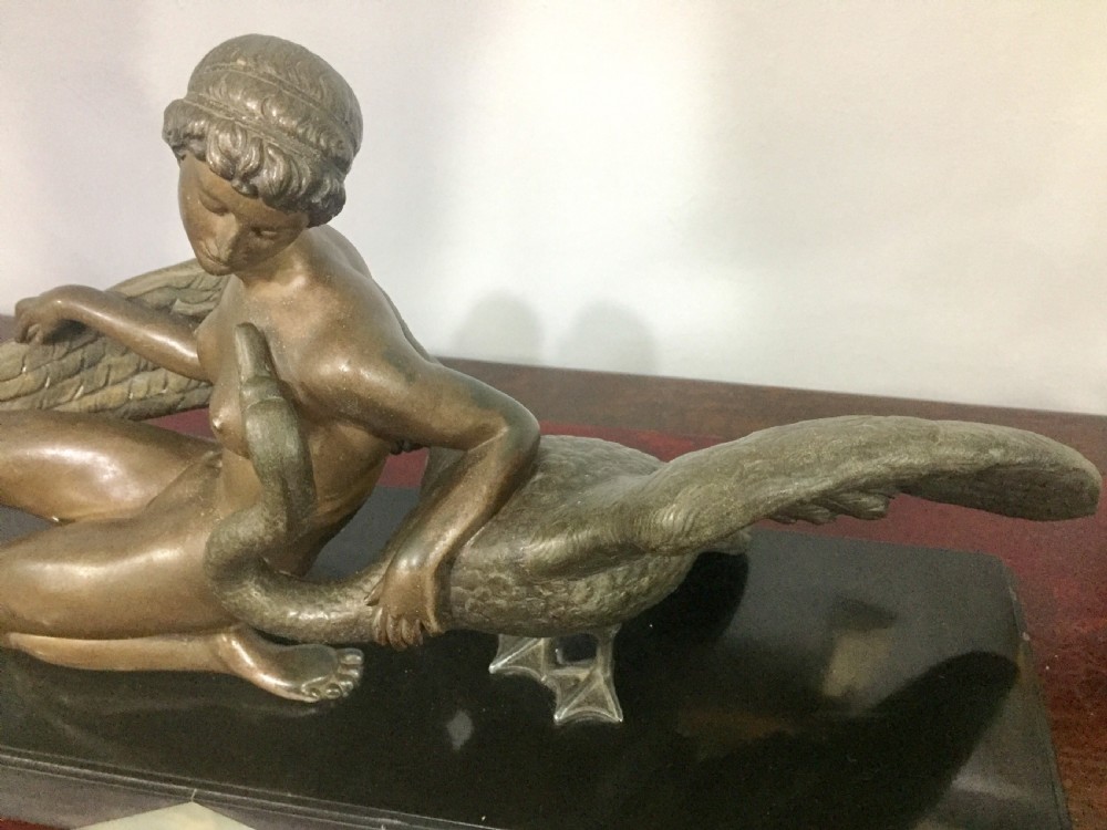 French Art Deco ‘Leda and the Swan’ c1930 View II