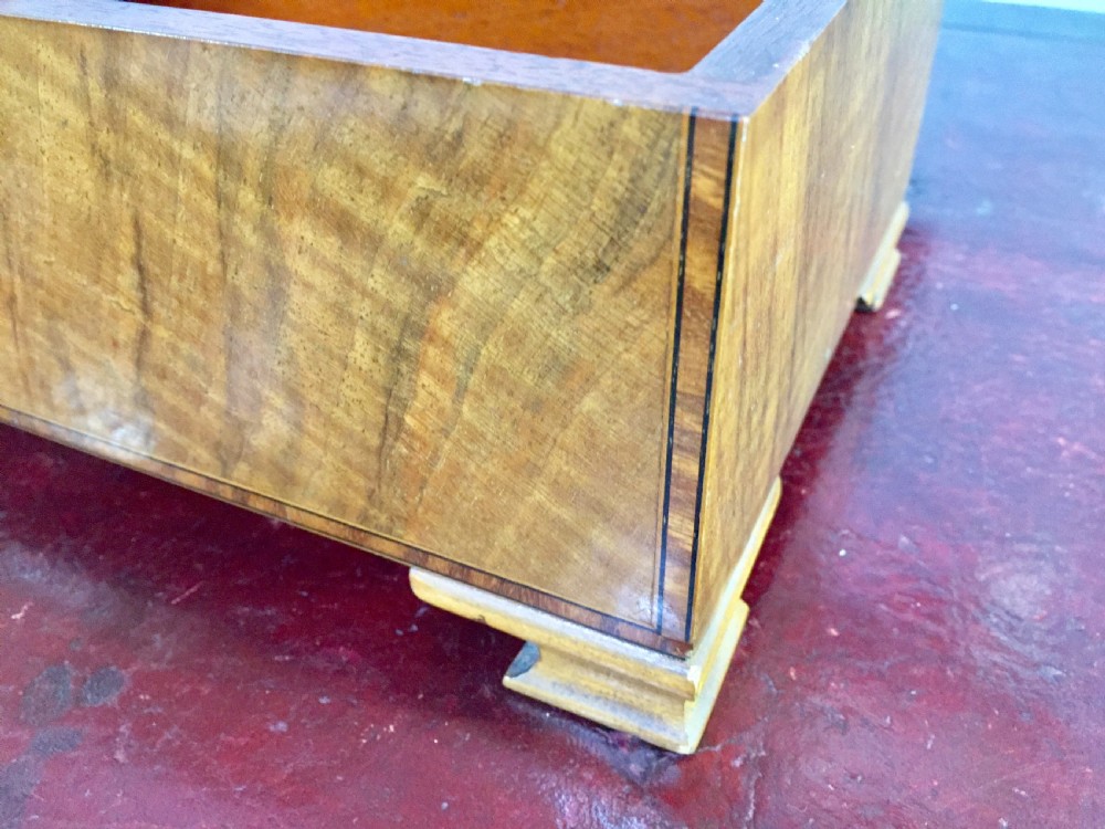 Art Deco burr walnut box c1930 View IV