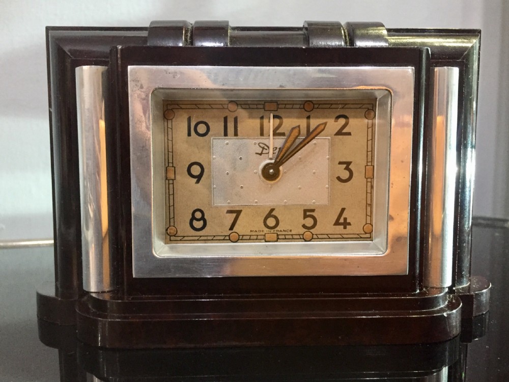 French Art Deco Bakelite alarm clock c1930