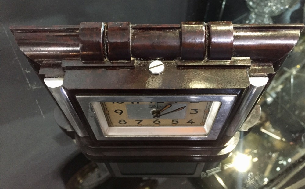 French Art Deco Bakelite alarm clock c1930 View III