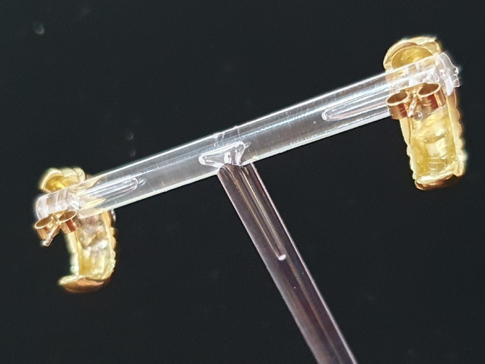 1950s Vintage Diamond Platinum 18ct Gold Pierced Demi-Hoop Earrings  View XVI