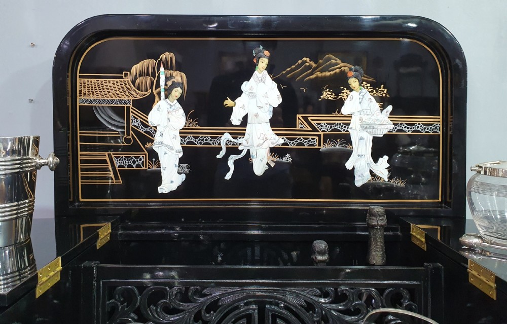 Oriental Style Cocktail Drinks Cabinet c.1930 View VI