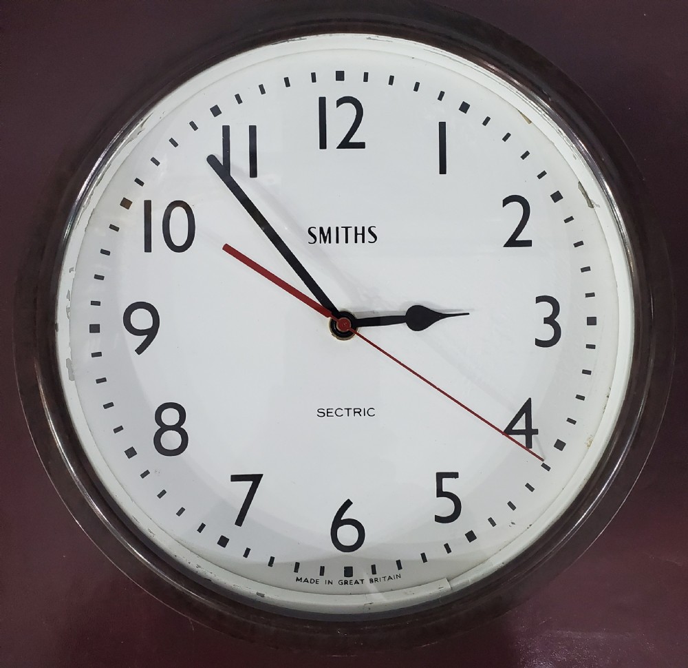 Smiths Sectric Bakelite Wall Clock c1940