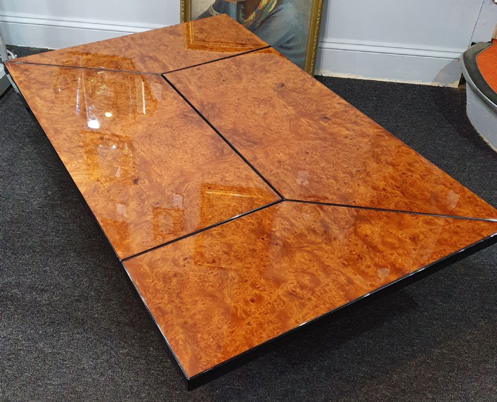 Paul Michel Roche Bobois French Designer Extending cocktail Bar Coffee Table View III