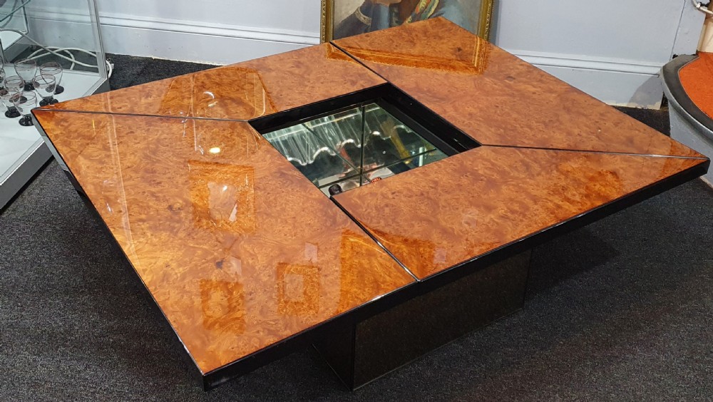 Paul Michel Roche Bobois French Designer Extending cocktail Bar Coffee Table View V