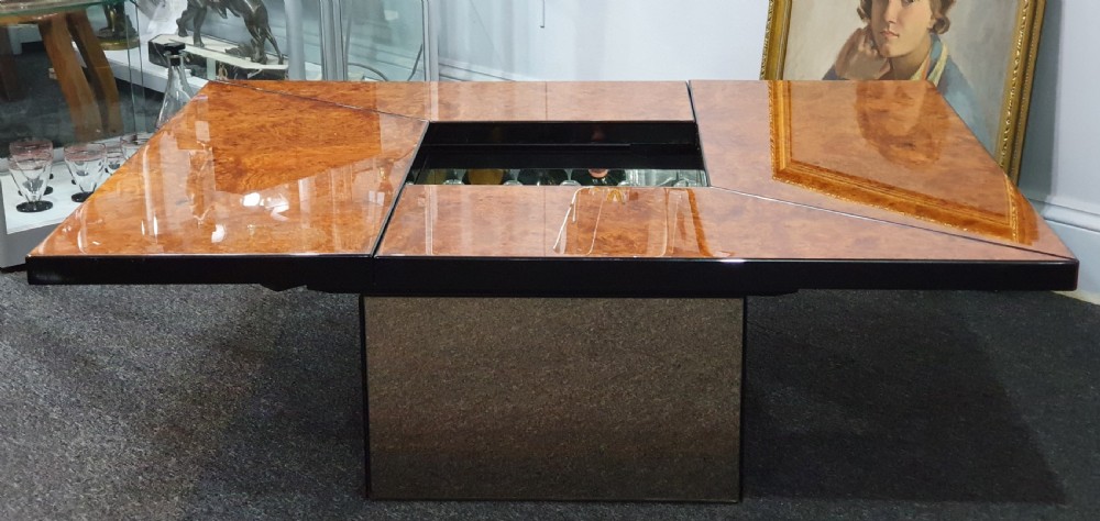Paul Michel Roche Bobois French Designer Extending cocktail Bar Coffee Table View IV