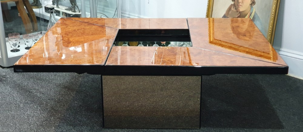 Paul Michel Roche Bobois French Designer Extending cocktail Bar Coffee Table View VII