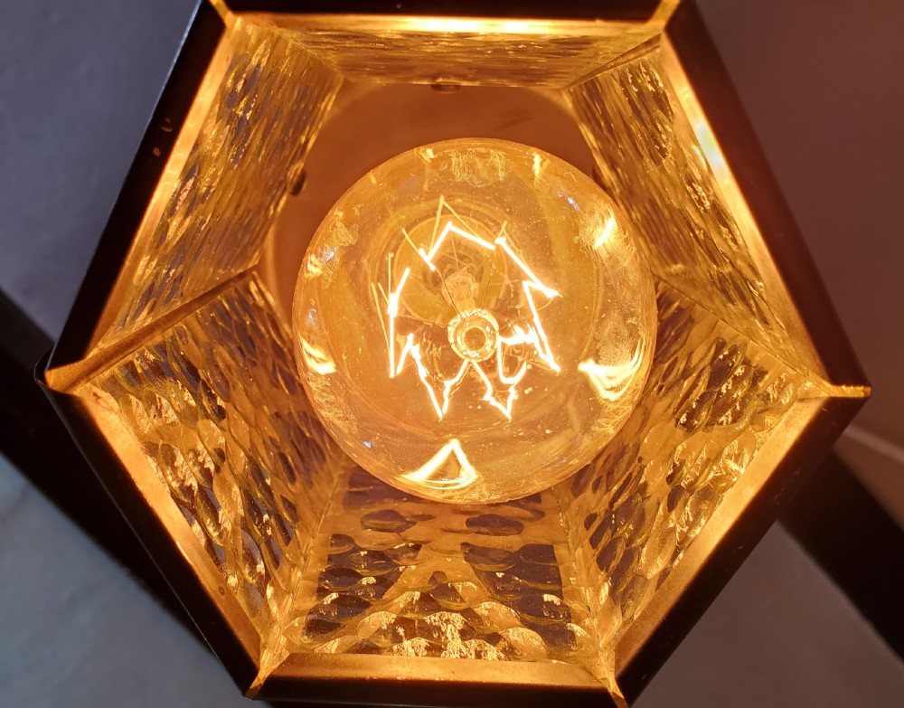 Arts and Crafts Lantern c1910. Rewired View VI