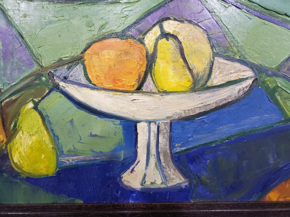 French Cubist Still Life Oil on Canvas View II