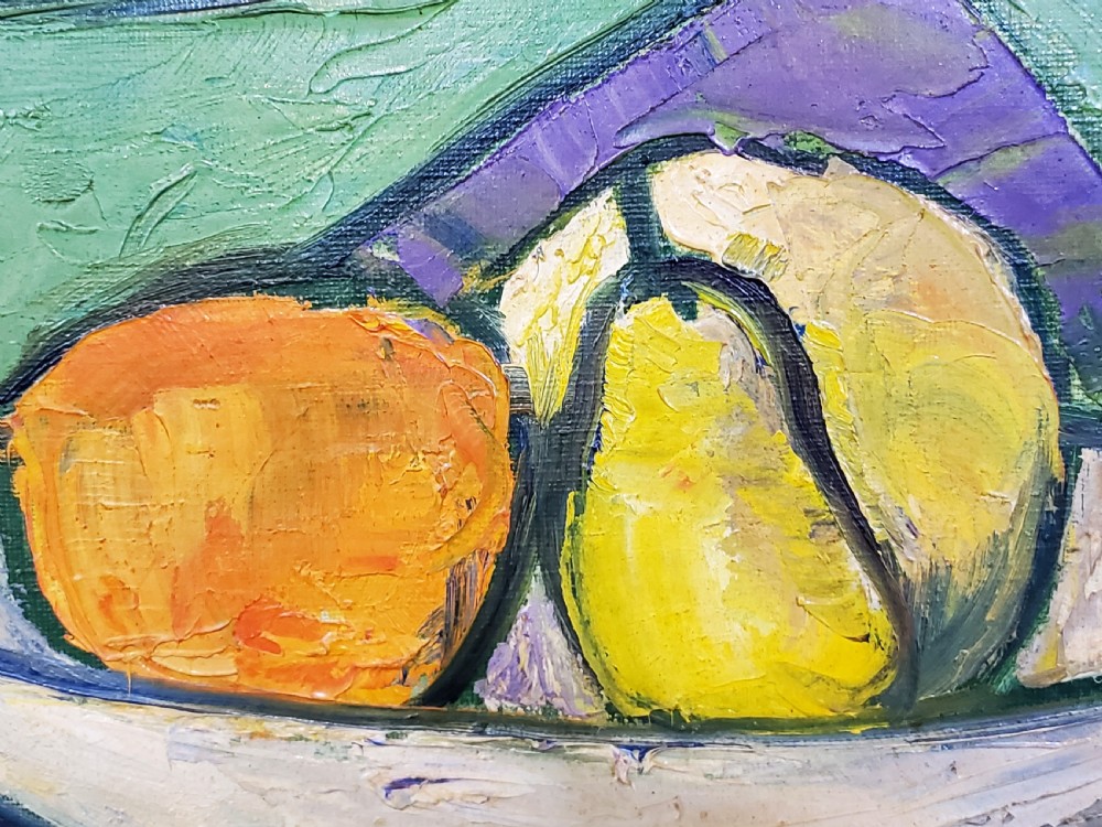 French Cubist Still Life Oil on Canvas View IV