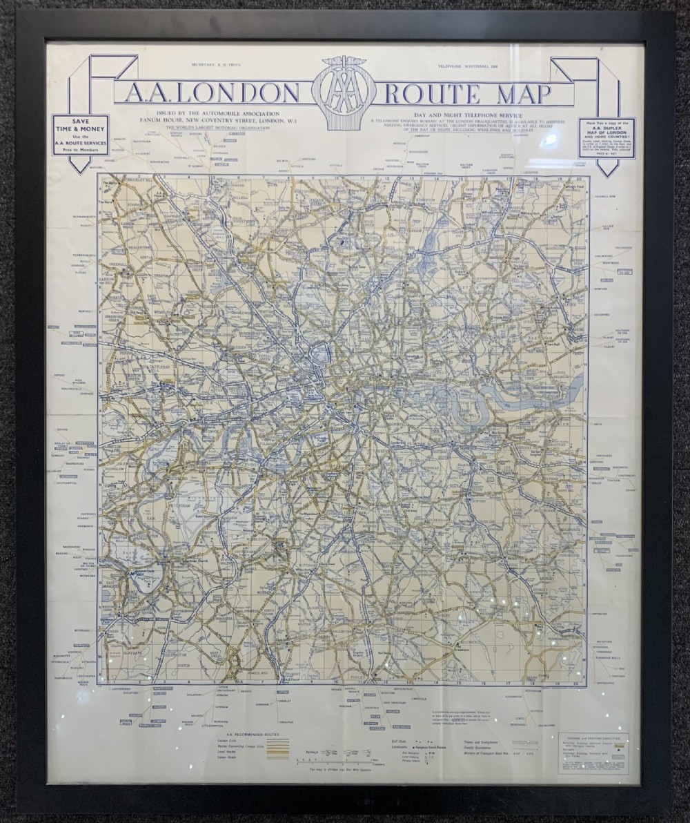 A.A. Duplex Map of London 1930s
