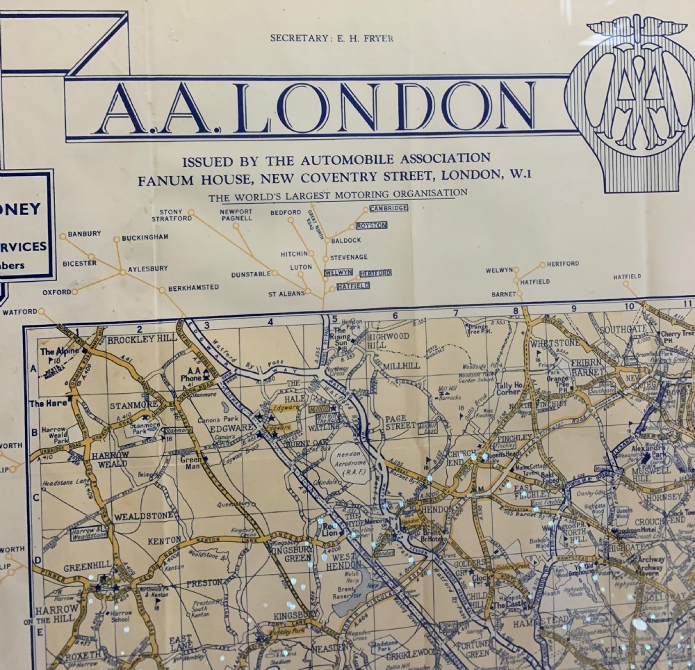 A.A. Duplex Map of London 1930s View II