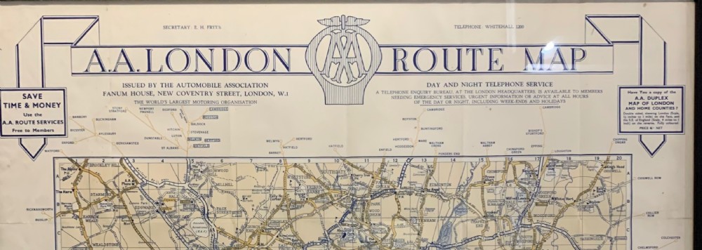 A.A. Duplex Map of London 1930s View III