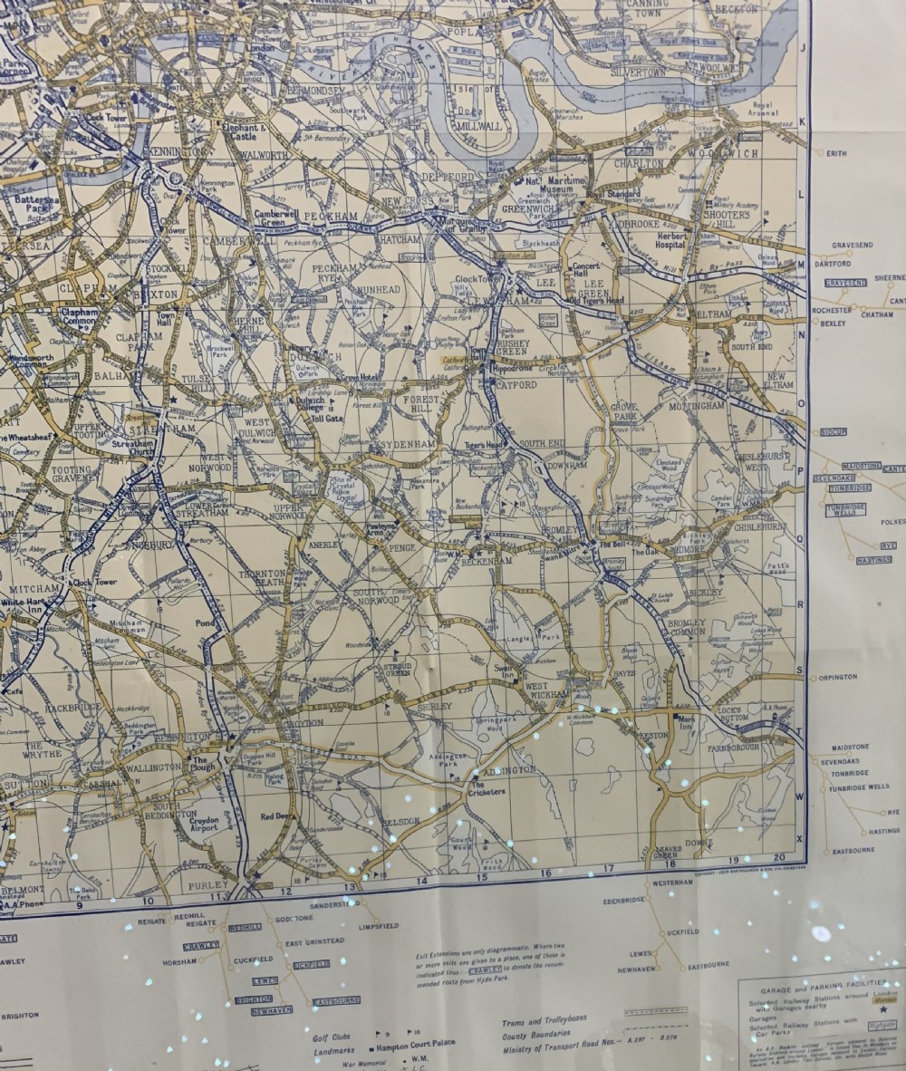 A.A. Duplex Map of London 1930s View VII