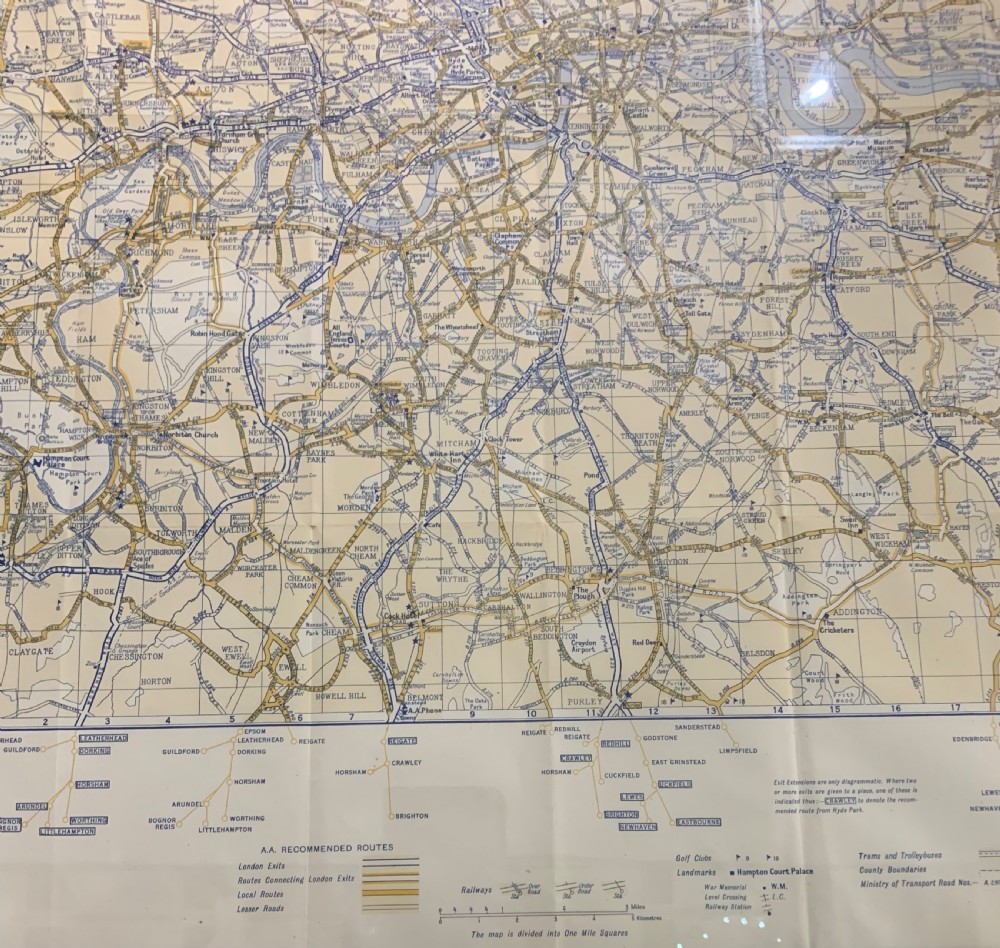 A.A. Duplex Map of London 1930s View VIII